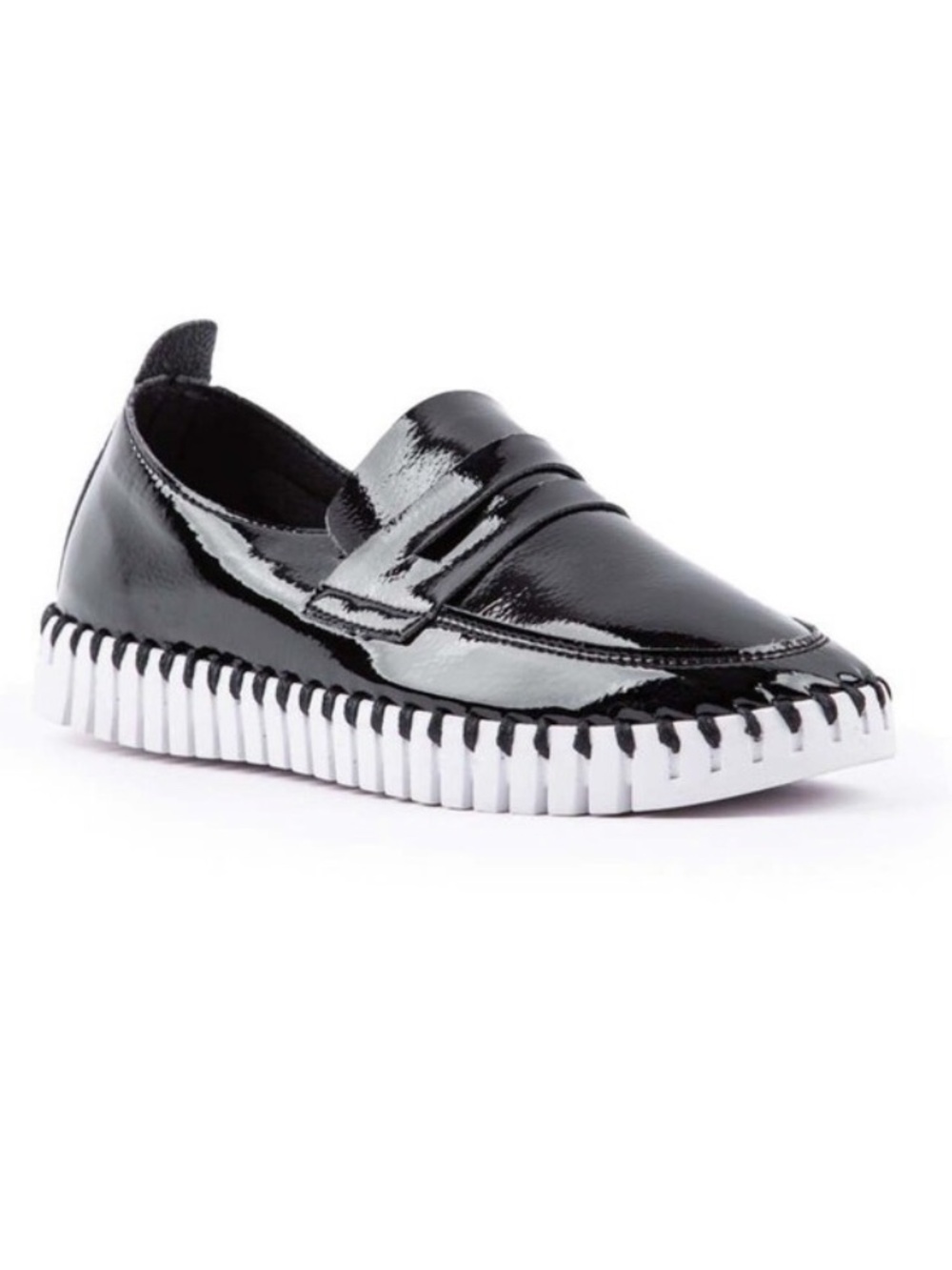 Ilse Jacobsen Tulip Women's Glossy Black Penny Loafers 38